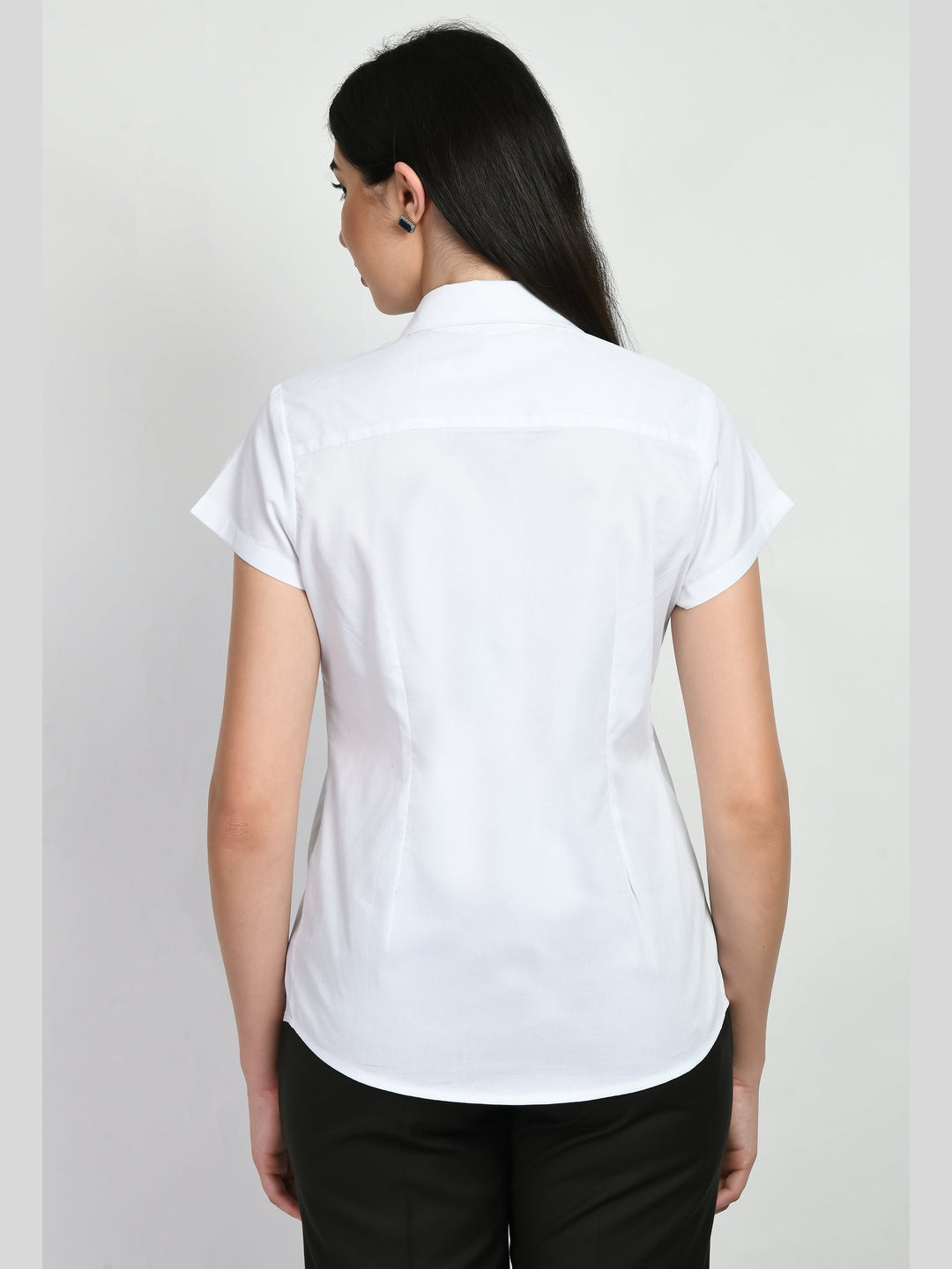 Exude Creativity Cap Sleeves Shirt White Shirts