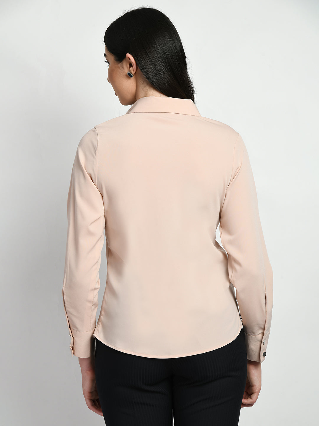Exude Freshness Cowl Neck Top Peach Tops