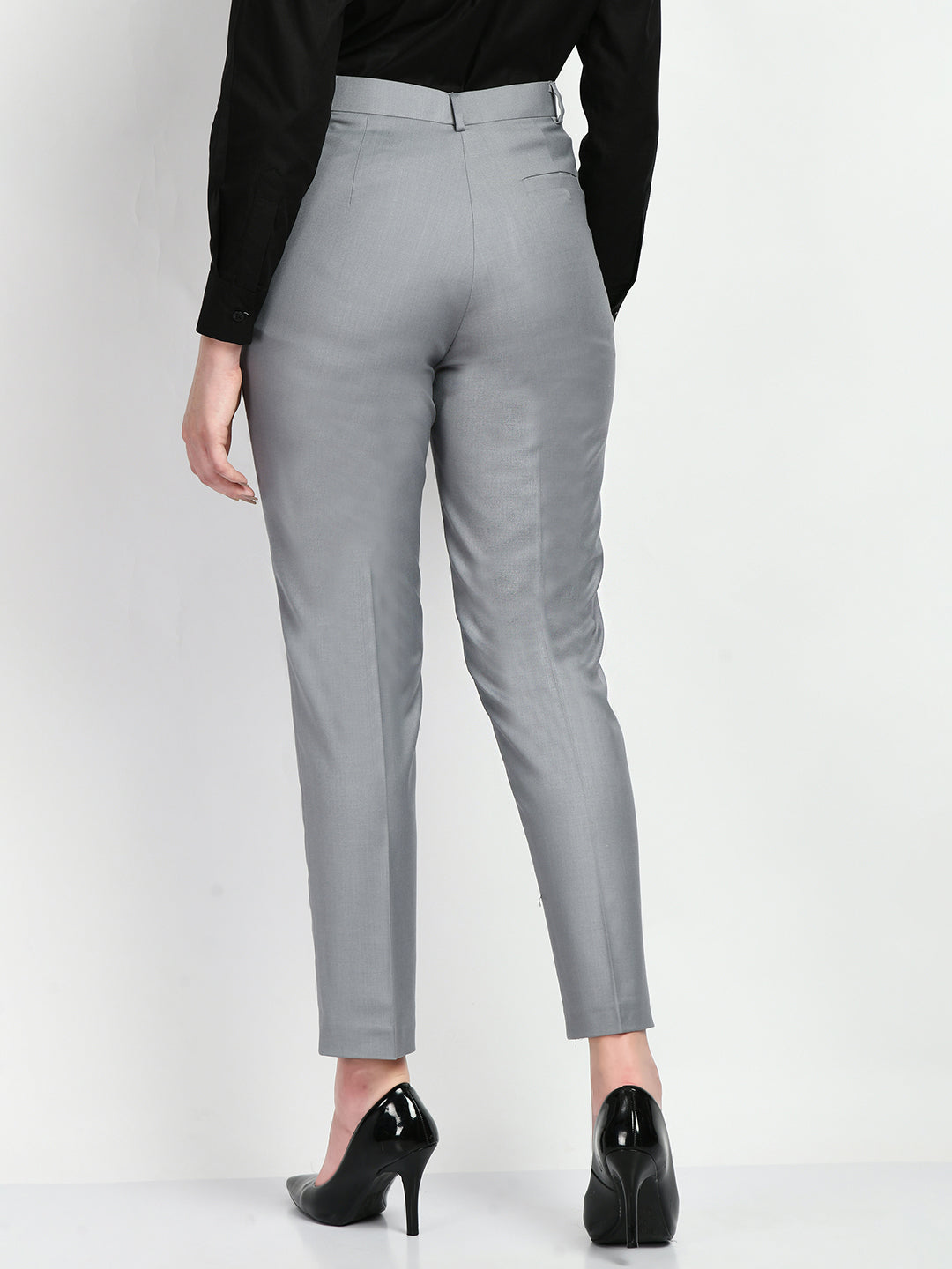 Exude Adroitness Straight Trousers Grey Trouser