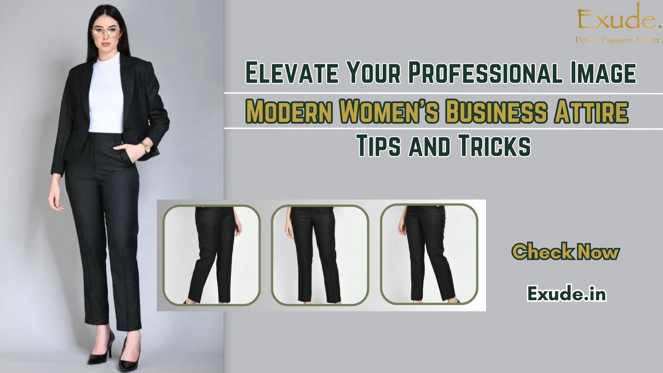 Buy modern women's business attire from exude.in – Exude
