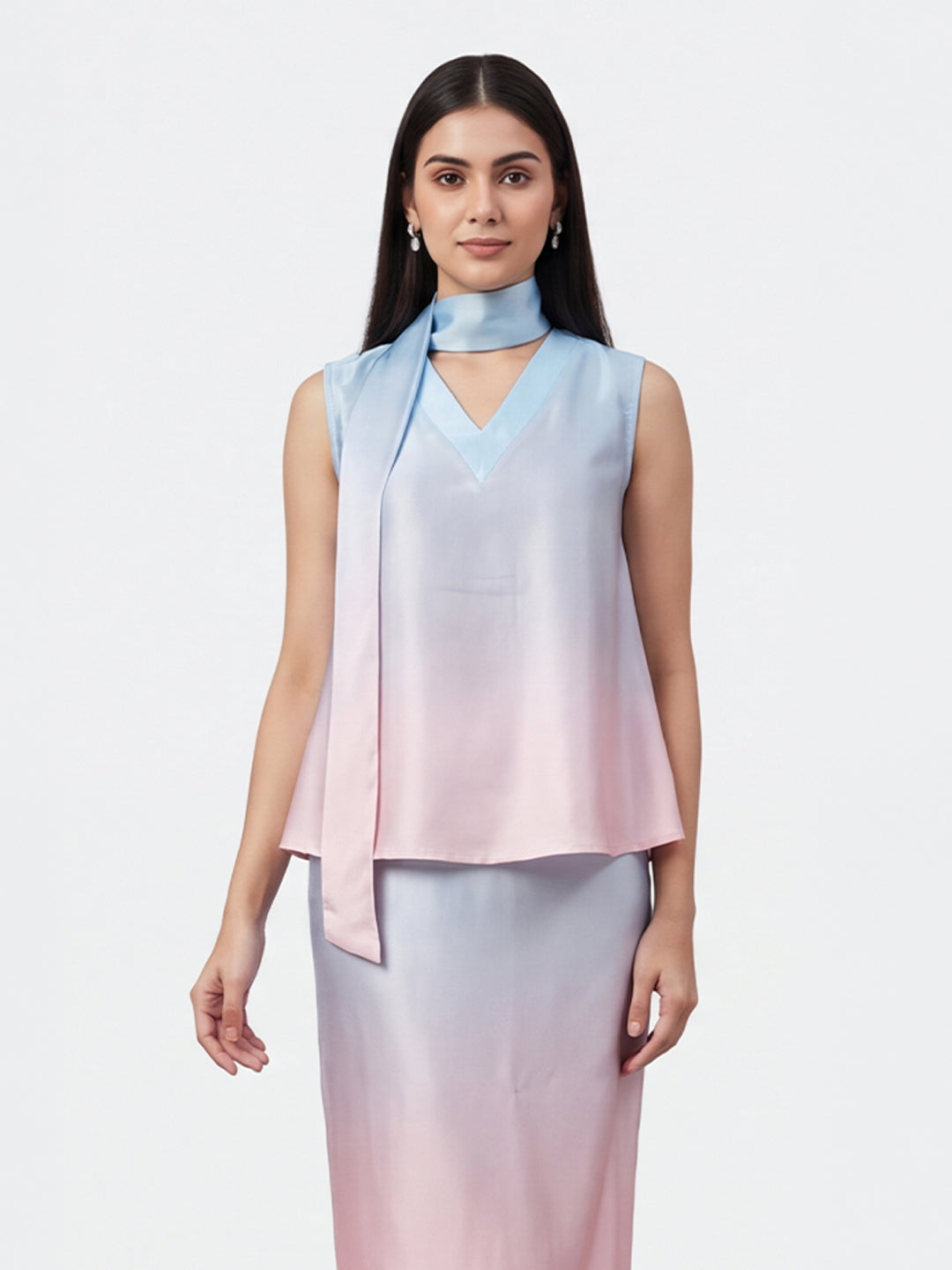 Exude Blush Mist Scarf Top
