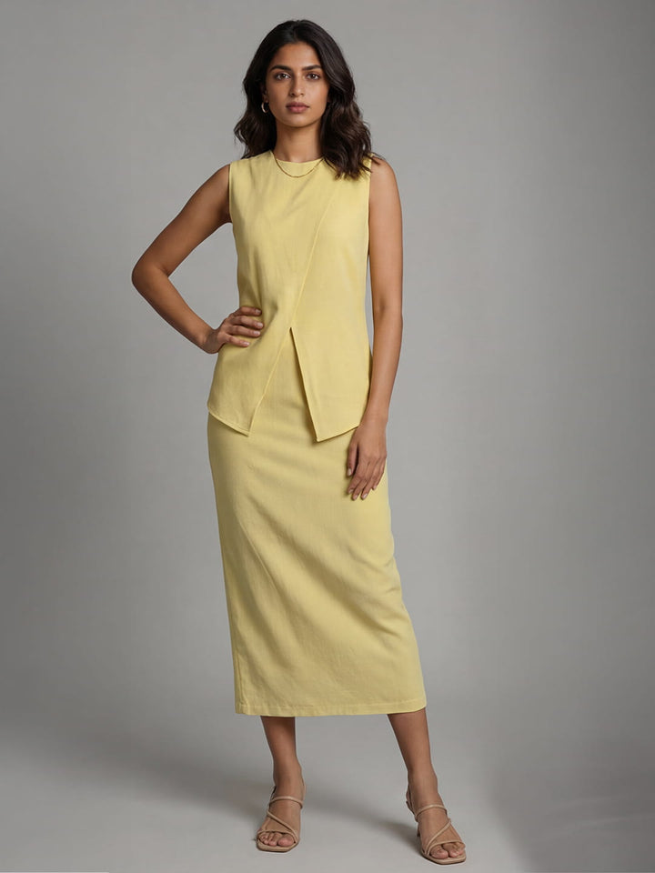 Exude Sunset Sorbet Asymmetric Co-ord Set