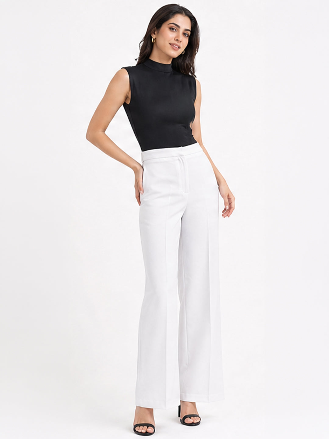 High-Waist Tailored Trousers