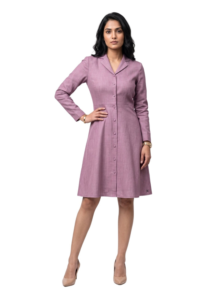 Exude Lilac Linen Blazer Dress