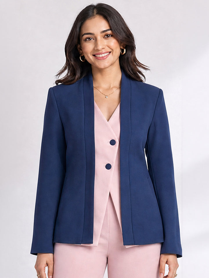 Structured Open-Front Blazer