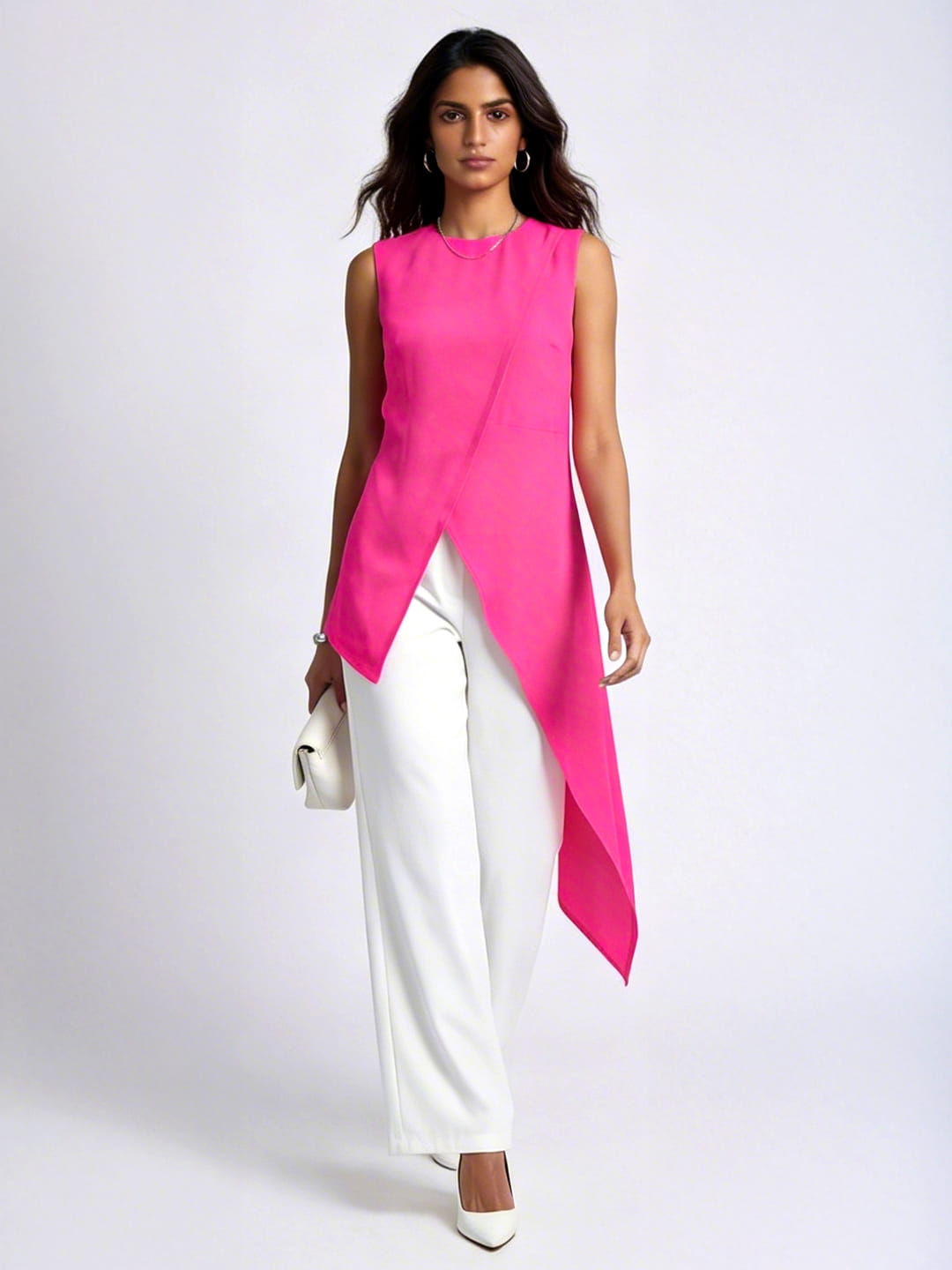 Flora Pop Drape Tunic Set