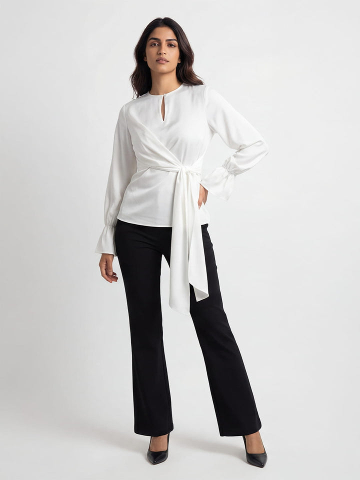 Exude Ivory Knot Grace Top