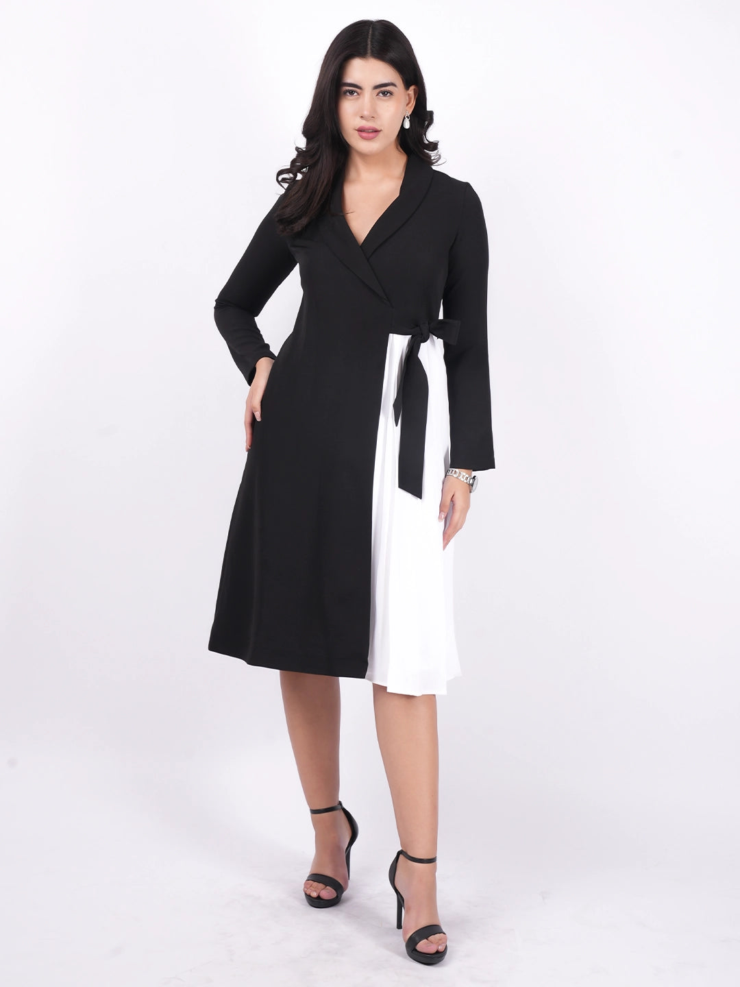 Exude Harmony Pleat Wrap Dresses