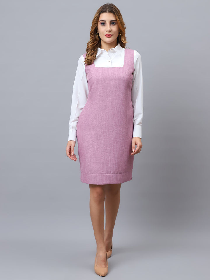 Exude The Twinset Illusion Dress Lilac 
