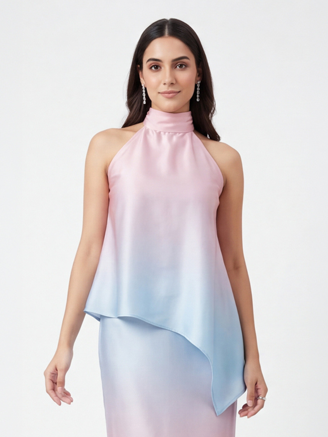 Exude Blush Ombre Halter Top