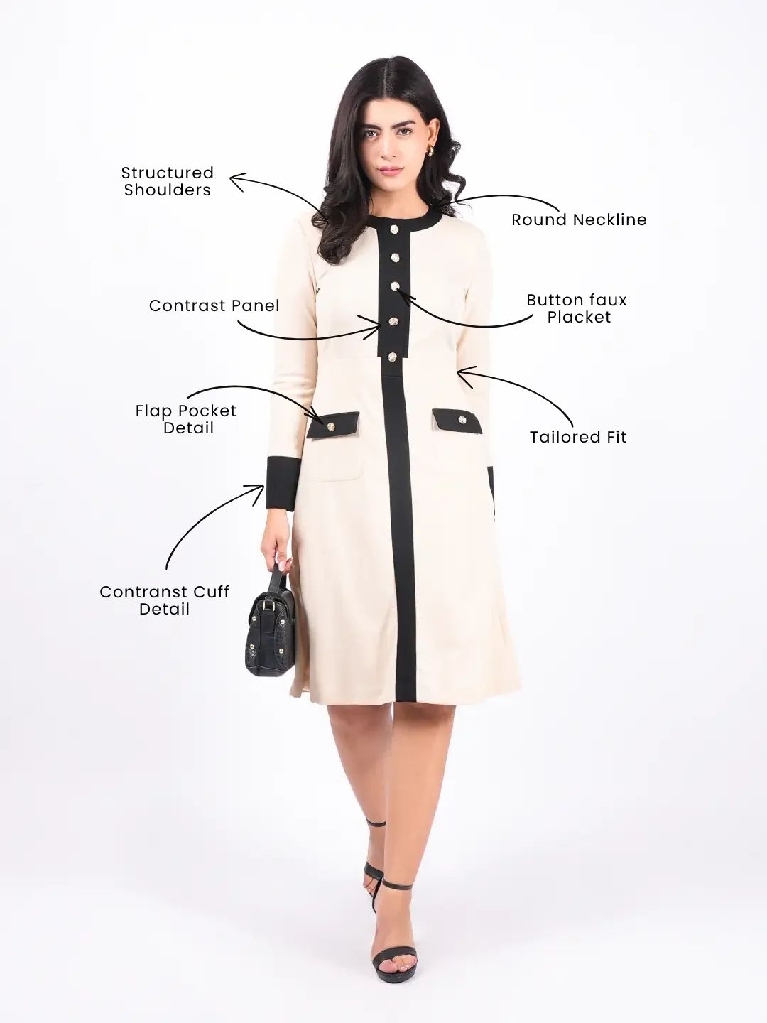 Exude Uptown Icon Panel Dress