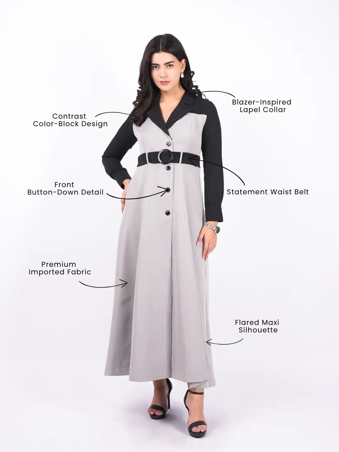 Exude Runway Trench Dress