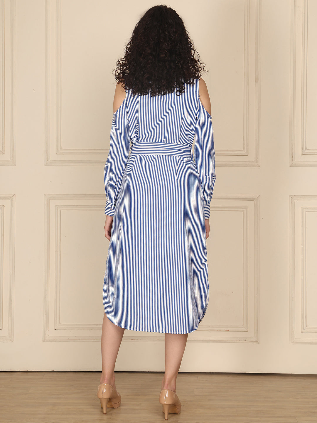Exude Linen Stripe Dress