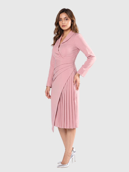 Exude Blush Aura Wrap Midi Dress