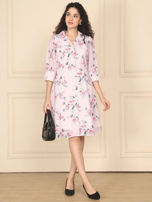 Exude Floral Shirt Dress