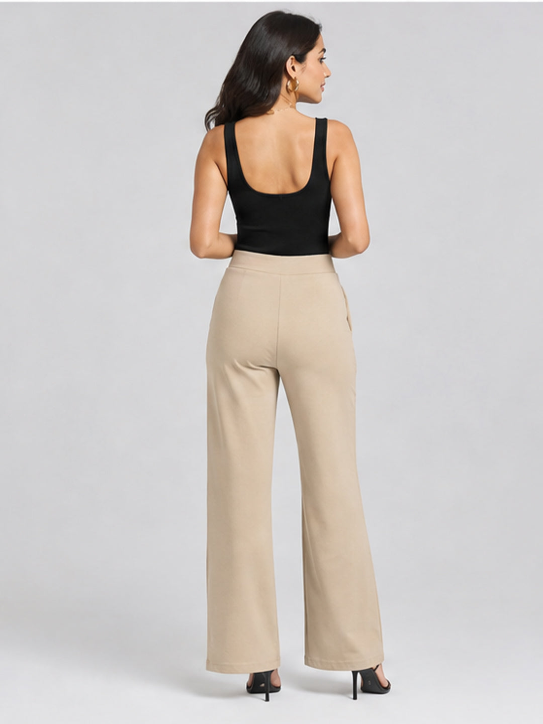 High-Waist Wide-Leg Trousers