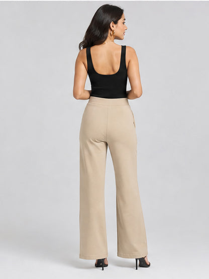 High-Waist Wide-Leg Trousers