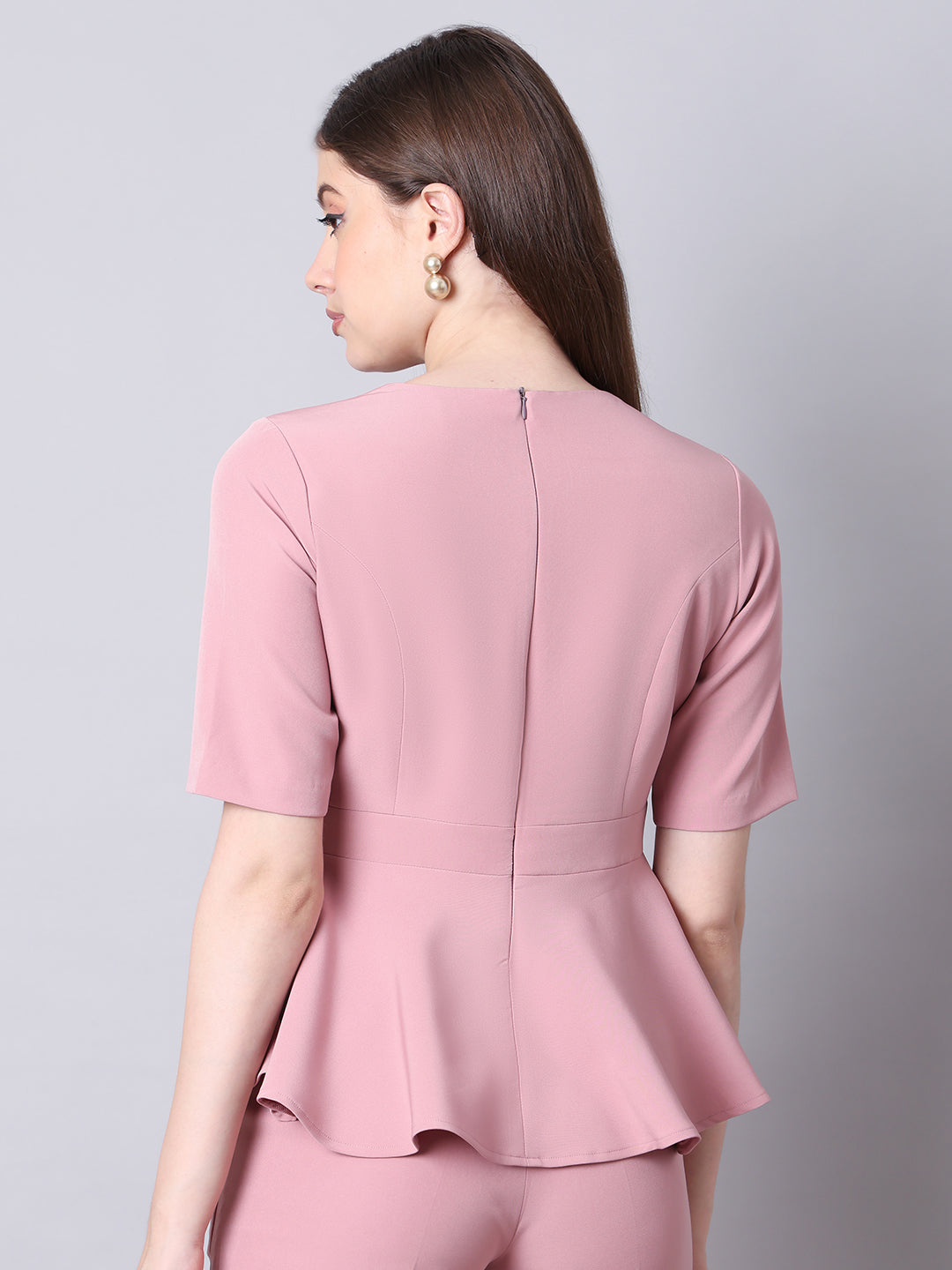 Exude Chic Revolution A-line Top ( Dusty Pink)