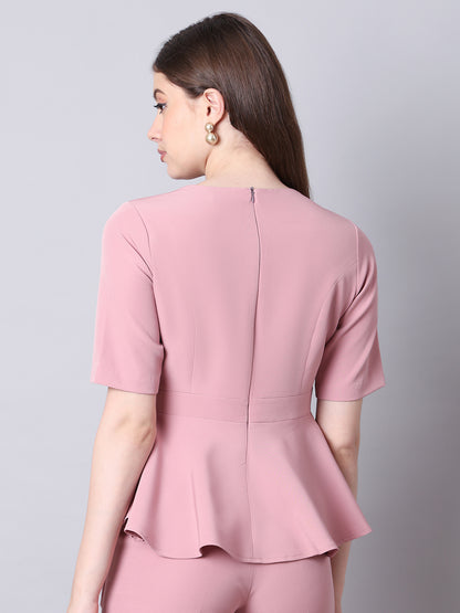 Exude Chic Revolution A-line Top ( Dusty Pink)