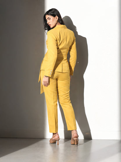 Exude Sunpower Statement Blazer with Tapered Straight Pants