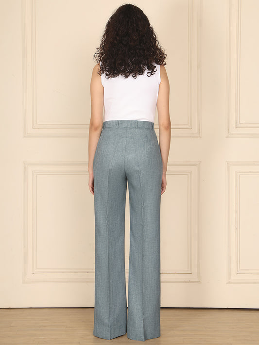 Exude Linen Ease Trouser Cyan