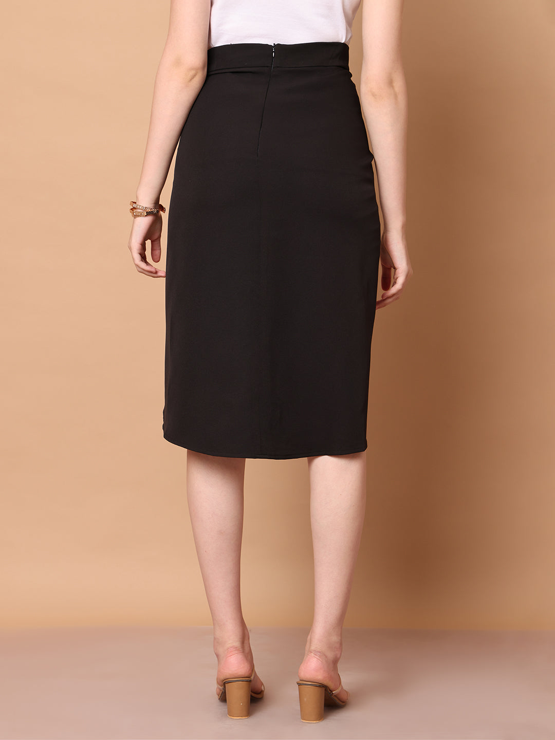 Exude Dramatic Drape, Draped Wrap Skirt