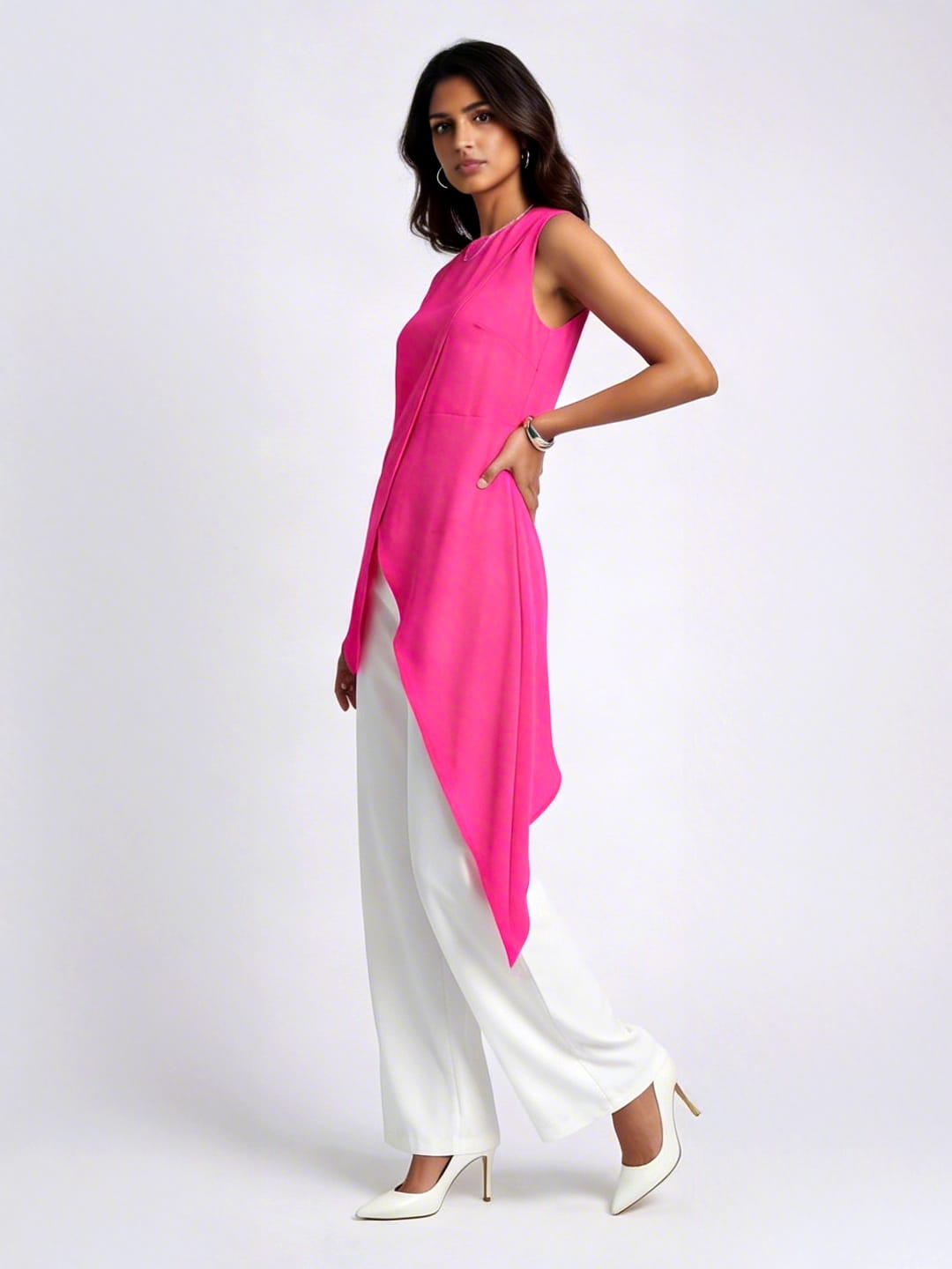 Flora Pop Drape Tunic Set