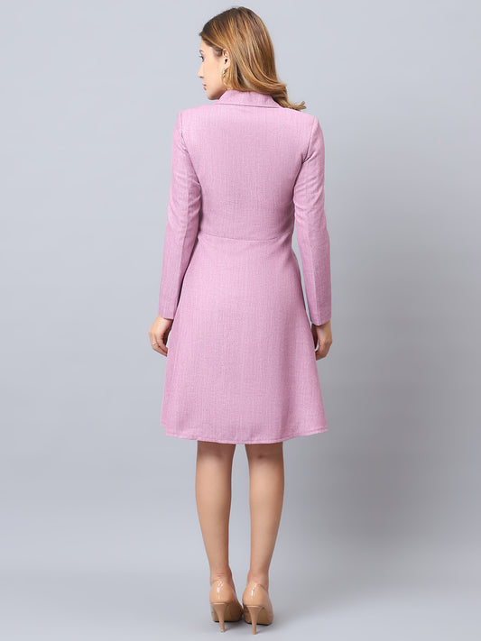 Exude Lilac Linen Blazer Dress