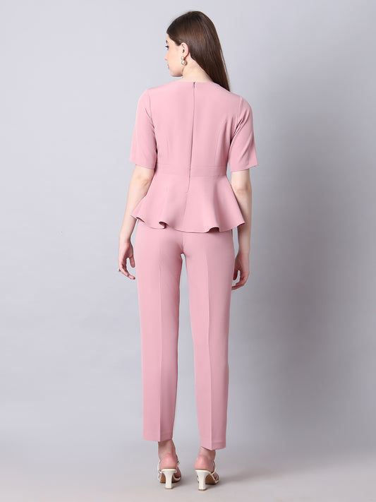 Exude Her Legacy A-Line Top with Waist Detail, Paired With Matching Straight Fit Trouser Co-ord Sets