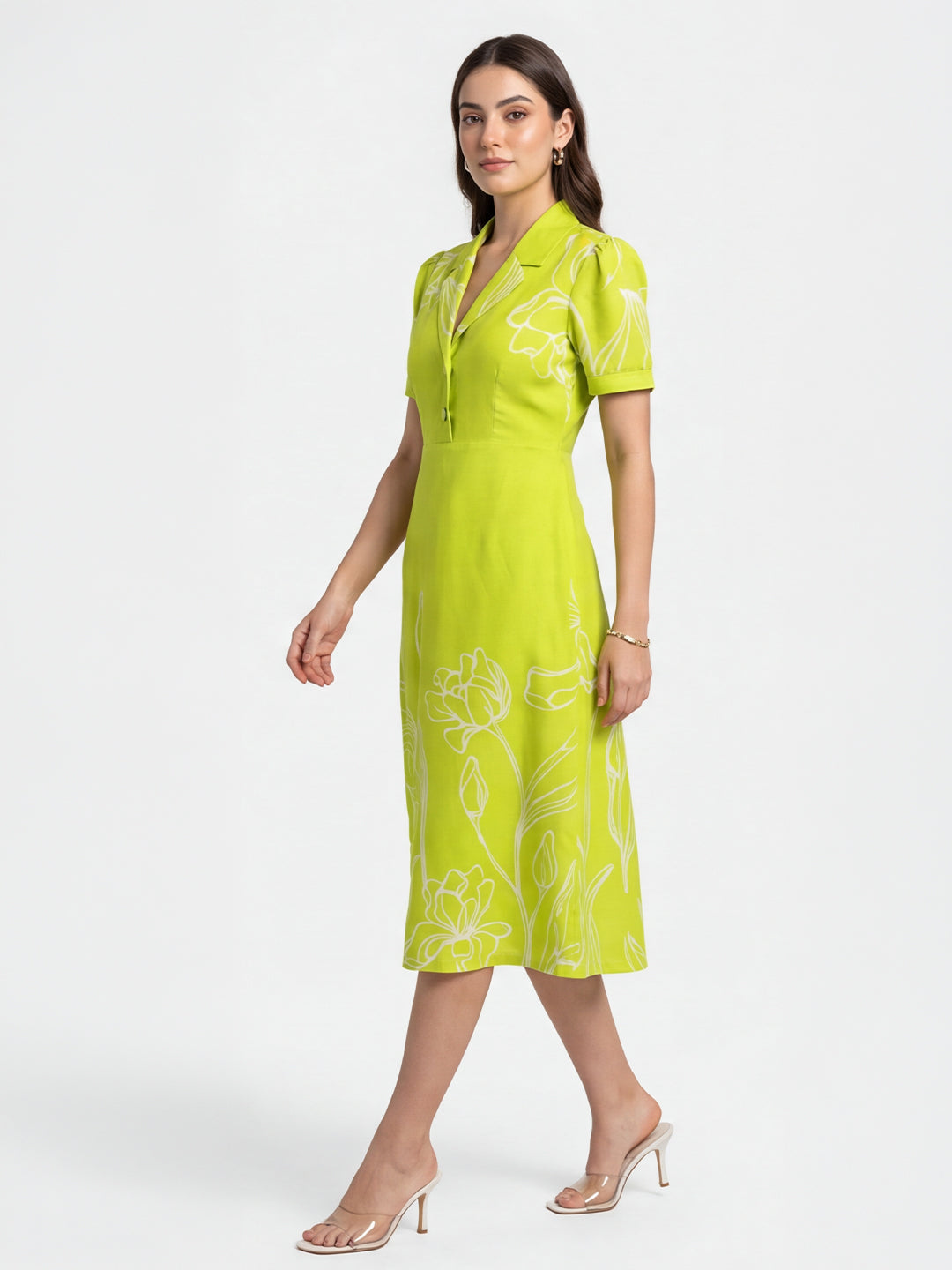 Citrus Garden Shirt Dress