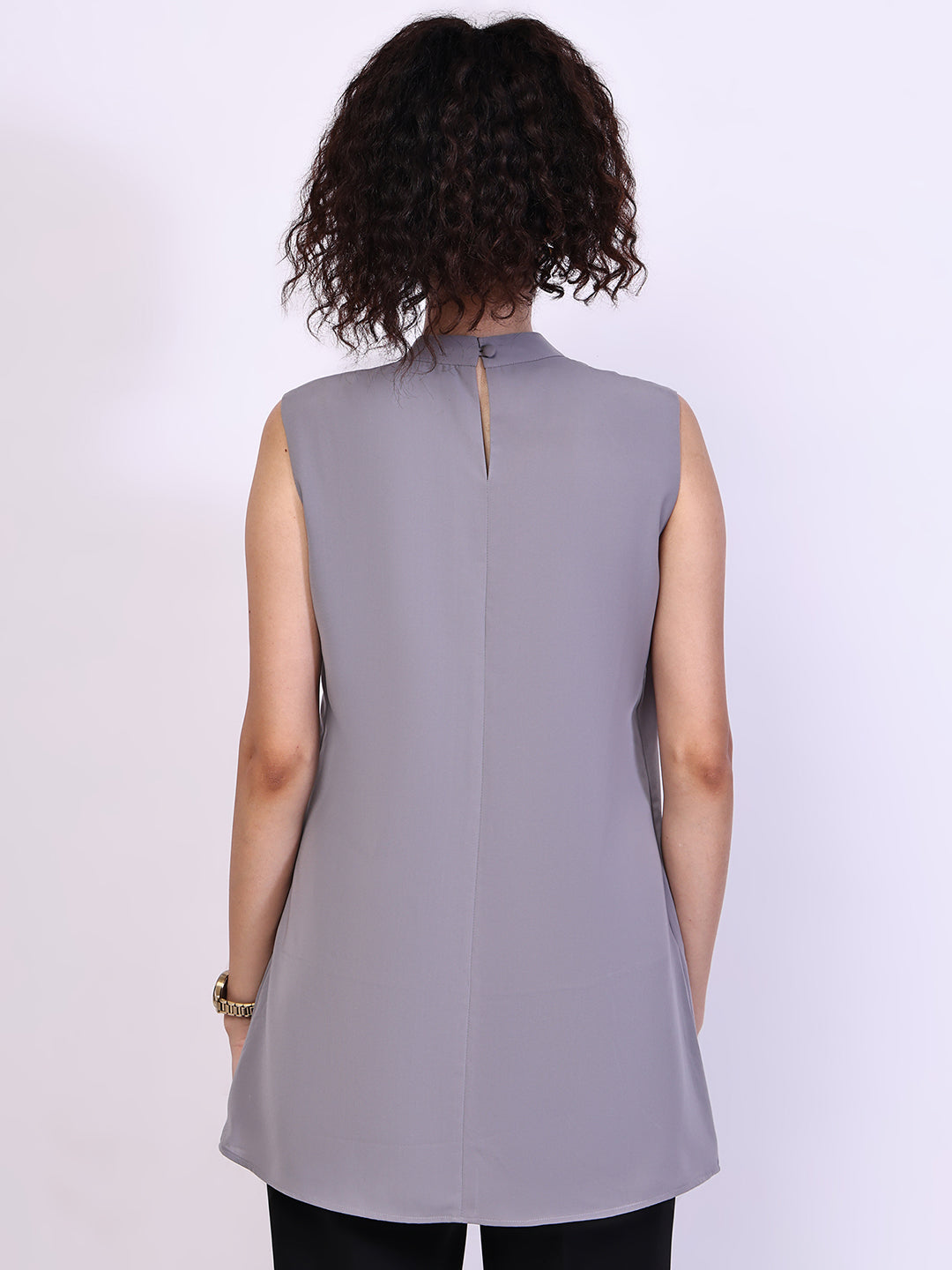 Exude Layered looks High Neck Layered Top Lilac Tops