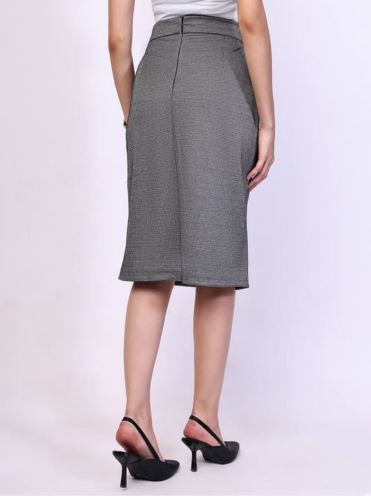 Exude Humility Pencil Skirt Black-White Skirt