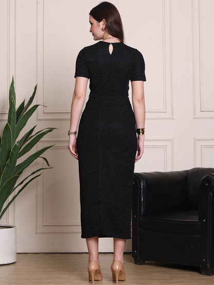 ExudeTwilight Chic 2 Piece Co-Ord With Crop Top and Midi Skirt