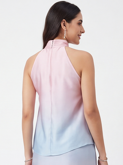 Exude Blush Ombre Halter Top