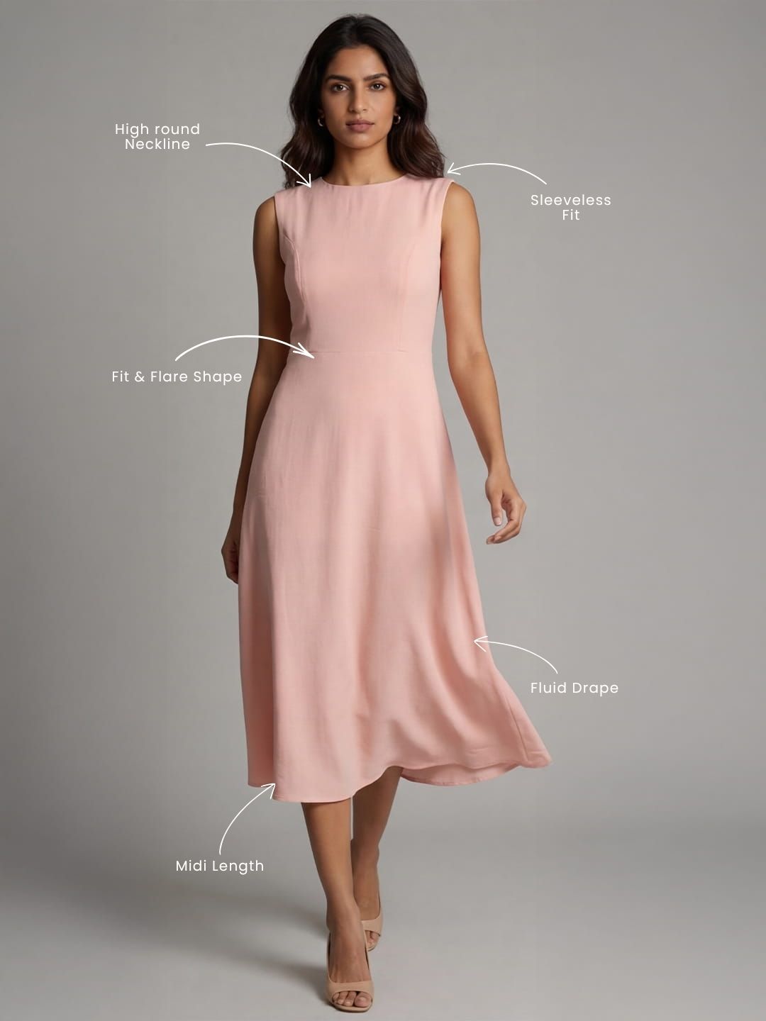 Exude Petal Fit &amp; Flare Dress