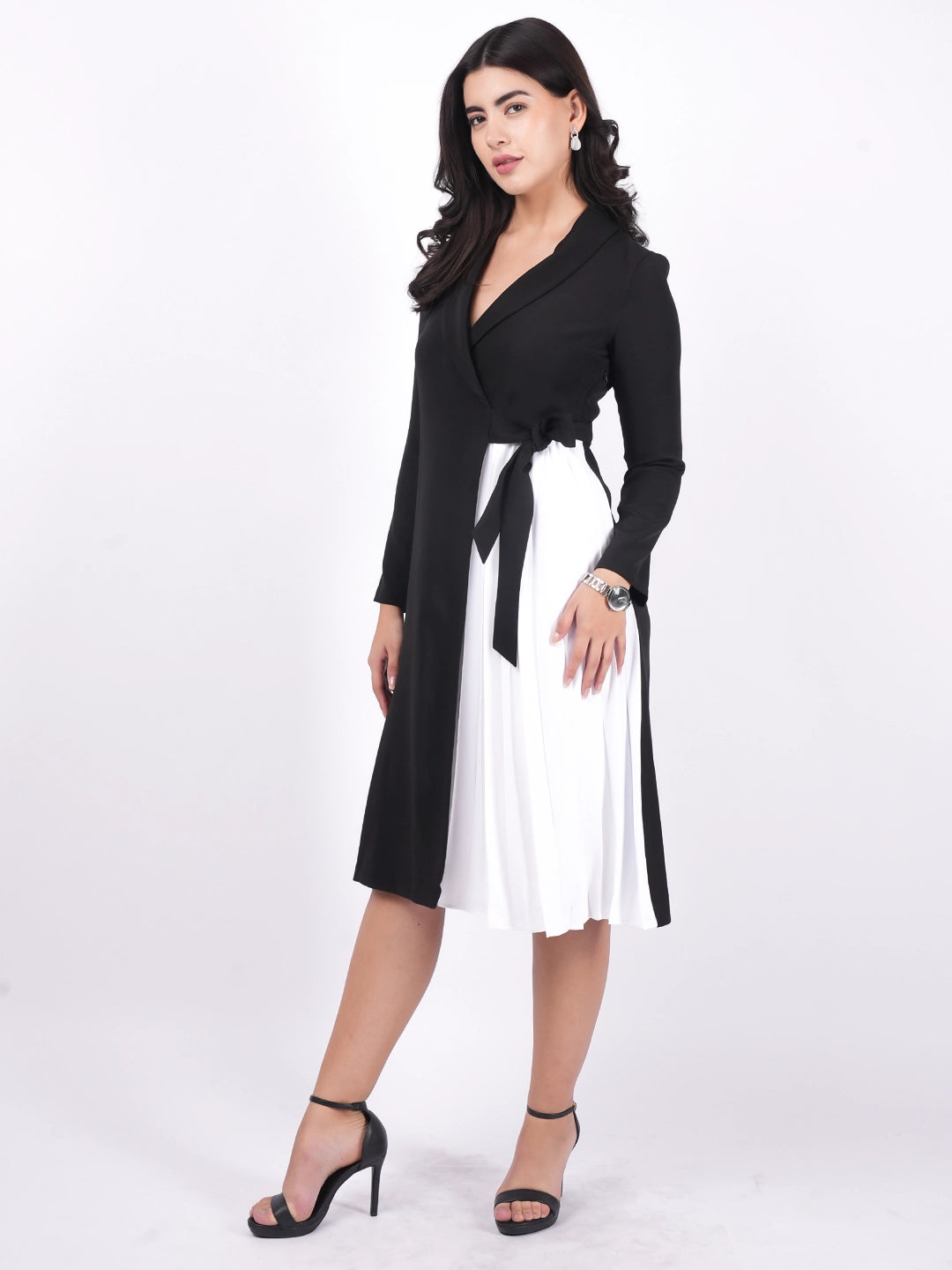 Exude Harmony Pleat Wrap Dresses