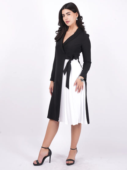 Exude Harmony Pleat Wrap Dresses