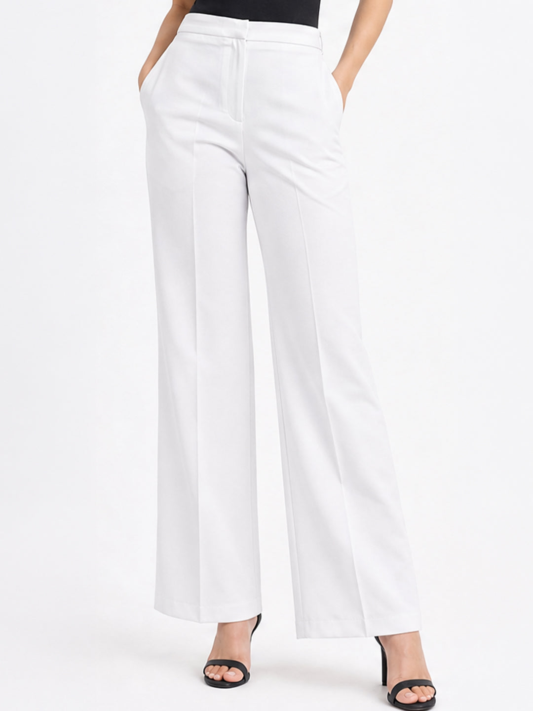 High-Waist Tailored Trousers