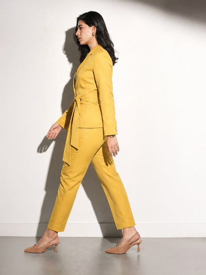 Exude Sunpower Statement Blazer with Tapered Straight Pants