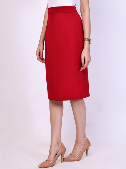 Exude Humility Pencil Skirt Red Skirt