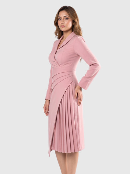 Exude Blush Aura Wrap Midi Dress