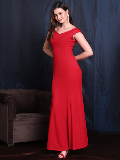 Exude Midnight Majesty Off Shoulder Classic Gown