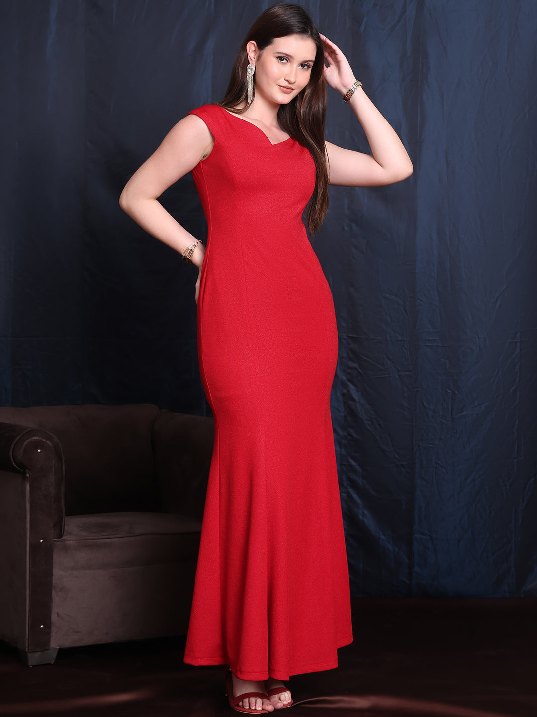 Exude Midnight Majesty Off Shoulder Classic Gown