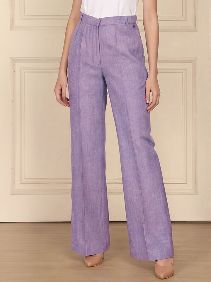 Exude Linen Ease Trouser Lilac