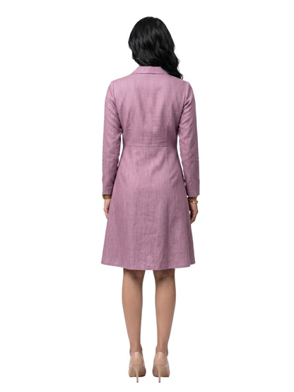 Exude Lilac Linen Blazer Dress