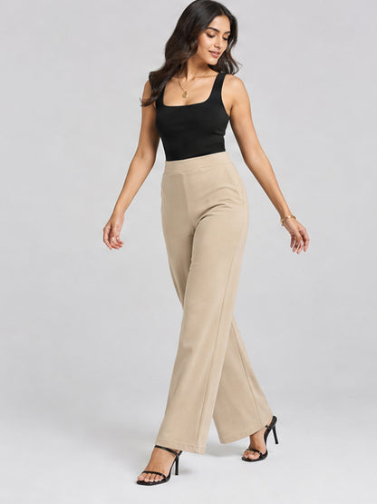 High-Waist Wide-Leg Trousers