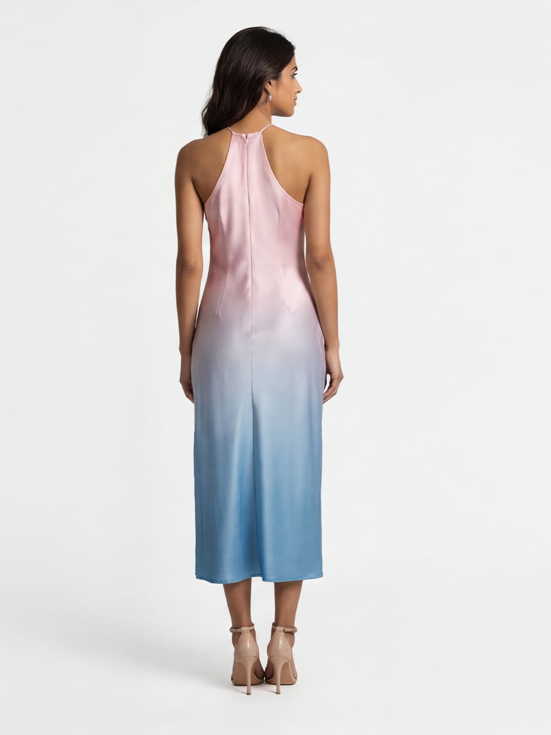 Blush Ombre Satin Dress