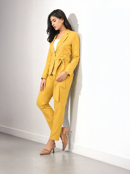 Exude Sunpower Statement Blazer with Tapered Straight Pants