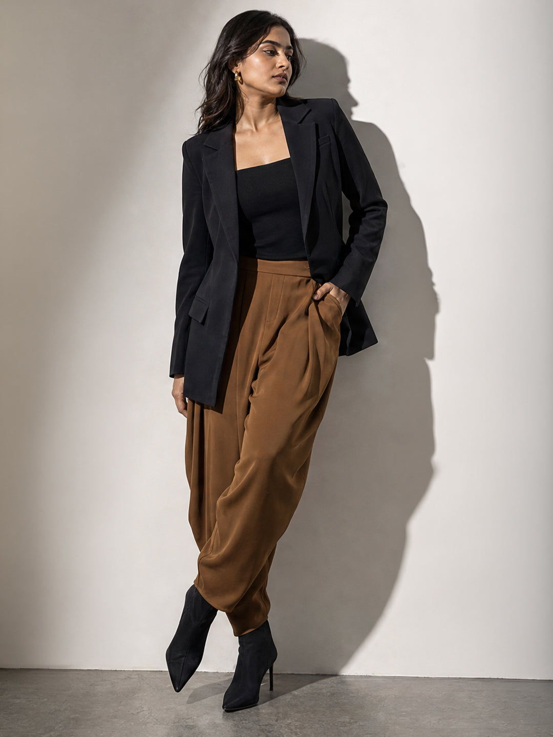 Black &amp; Brown 3-Piece Co-ord Set