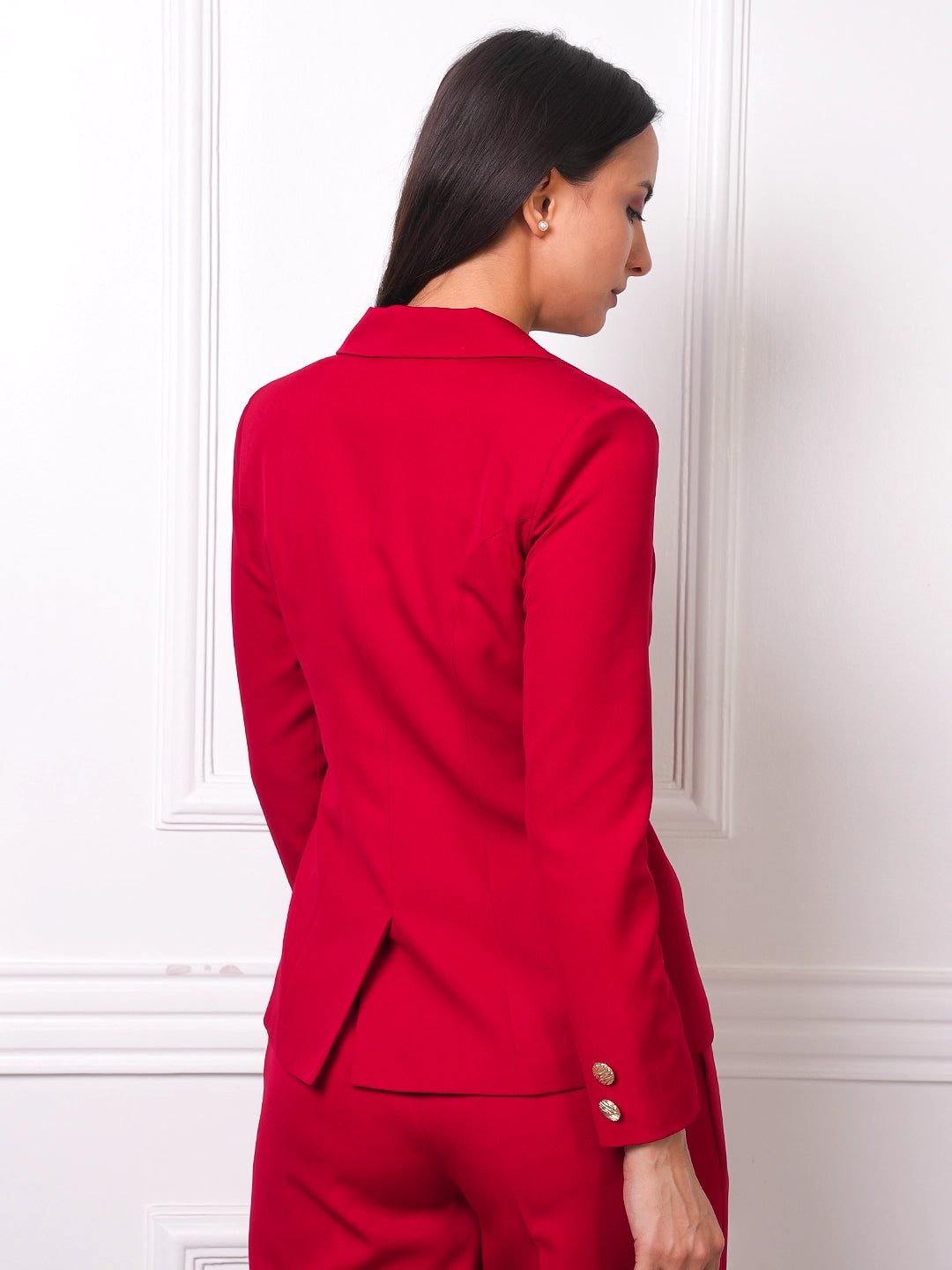 Red Peplum Blazer